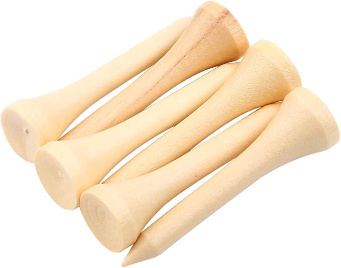 Acouto Wooden Tees 100pcs 1 Pack - Colored Bulk Tee On Course Accessories