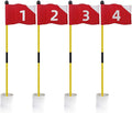 Crestgolf Portable Backyard Practice Golf Hole Cup and Flag Stick of Fiberglass, Golf Putting Green Flagstick Golf Pin Flag Hole Cup Set