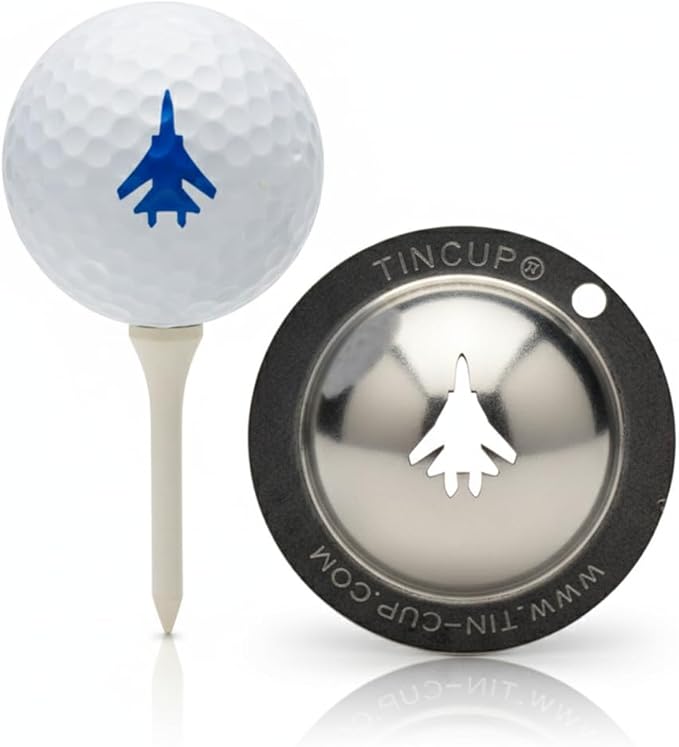 Tin Cup Golf Ball Marker Stencil - Premium Personalization Tool for Golfers - Custom Design Ball Marker - Golf Accessories Gift for Men and Women- Made in The USA