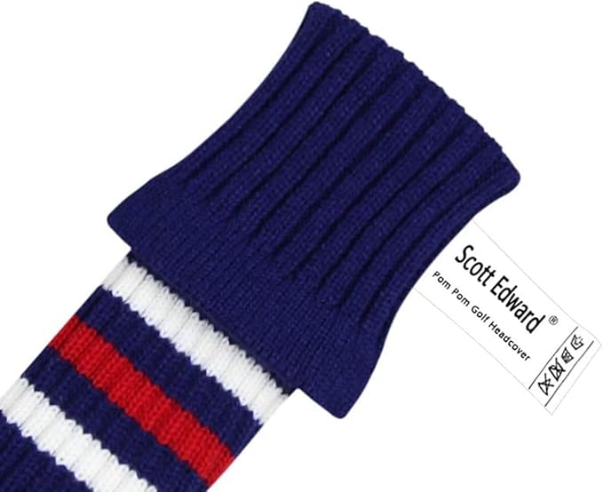 Scott Edward Knit Golf Head Covers for Woods Set of 3 Fits Well Driver(460cc) Fairway Wood and Hybrid(UT) The Perfect Change for Golf Bag