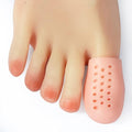 Big Toe Cap Support, Beige Breathable Toe Protector 10 Pack Toe Cover Sleeves with Holes, Provides Relief from Missing or Ingrown Toenails, Corns, Blisters, Hammer Toes, Reduce Friction (Beige)