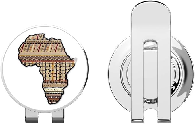 Africa Tribal Design Golf Hat Clip with Magnetic Ball Marker