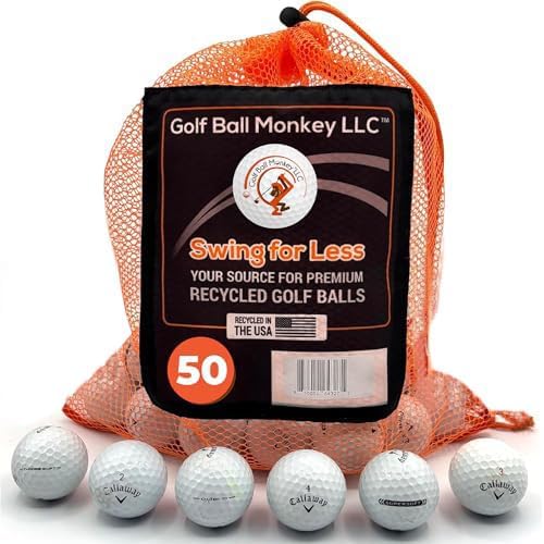 Golf Ball Monkey Cheap Recycled for Callaway Golf Balls Mix for Callaway Supersoft Golfballs, Superfast, Superhot, Warbirds, Diablo, Hex Tour Soft & More