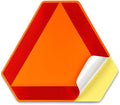 Sticky Slow Moving Vehicle Triangle Sign,Golf Cart Orange Triangle Signs,14"x16"Diamond Grade Reflective for Golf Cart