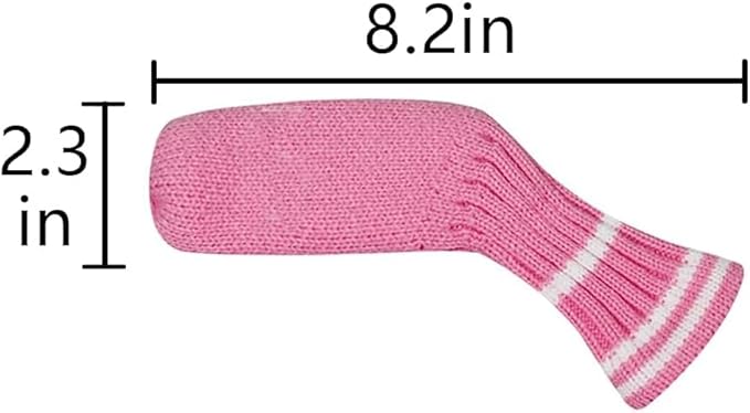 Scott Edward 1/7/10 Pcs Knitted Golf Club Head Covers for Irons Wedge Cuteness and Basically Socks Shape Washable Golf Club Head Protector on Classic Stripes Style，Double Sided Customization
