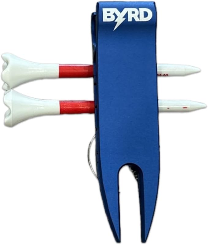 The Byrd Divot Clyp Golf Multitool - Divot Tool & Clip | Organizes Your Tees, Ball Marker & Divot Tool All in One | Essential Golf Gear for Focused Rounds | Golf Accessories for Men (Blue)