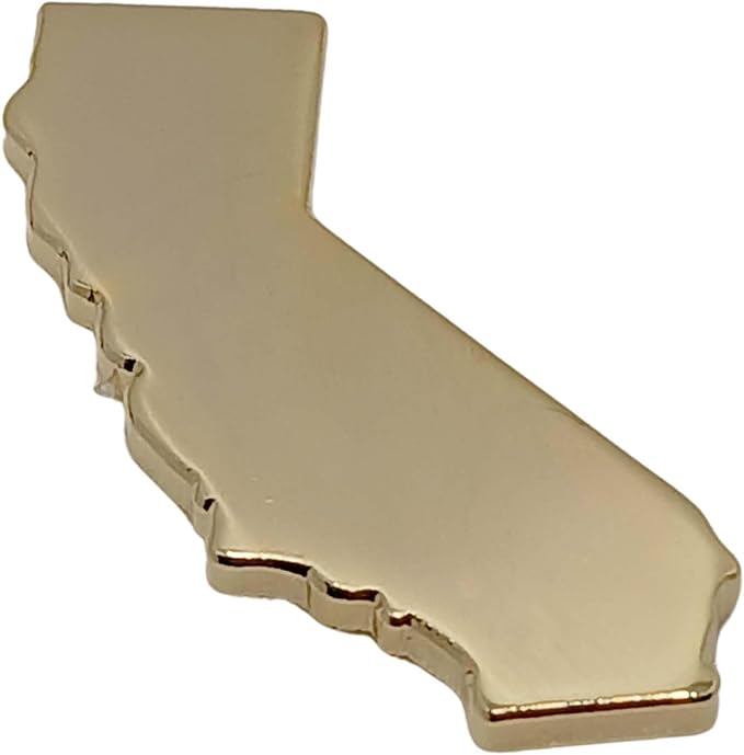 Wild Horses California Golf Ball Marker - Magnetic Gold Metal with Embossed Logo - 1.25" Location Outline Design for Hat Clip or Pocket - Great Golf Gift