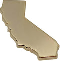 Wild Horses California Golf Ball Marker - Magnetic Gold Metal with Embossed Logo - 1.25" Location Outline Design for Hat Clip or Pocket - Great Golf Gift