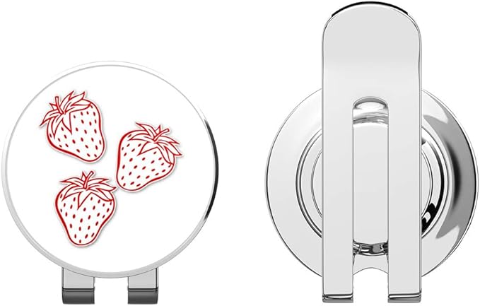 3 Strawberries Golf Hat Clip with Magnetic Ball Marker