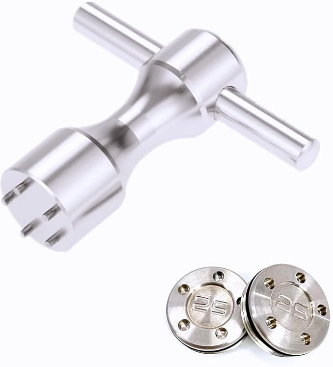 ROYMADE Golf Putter Weights 2pcs 5g/10g/15g/20g/25g/30g/35g/40g/45g with Wrench Kit Set Compatible with Titleist Scotty Cameron Putter Golf Accessory (2pcs 25g+Wrench)