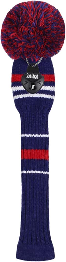 Scott Edward Knit Golf Head Covers for Woods Set of 3 Fits Well Driver(460cc) Fairway Wood and Hybrid(UT) The Perfect Change for Golf Bag