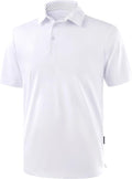 Golf Shirts Heather Polo Short Sleeve Dry Fit Lightweight Moisture Wicking Collared Shirts Casual Athletic Business