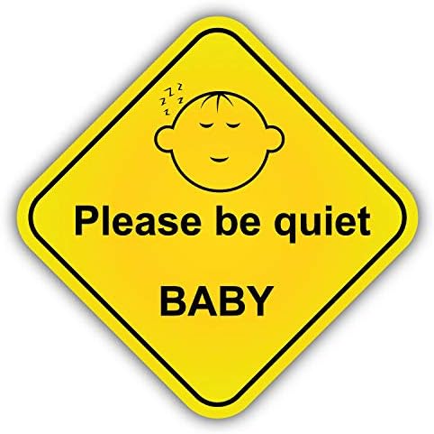 Please Be Quiet Baby Face Warning Sign Golf Hat Clip with Magnetic Ball Marker