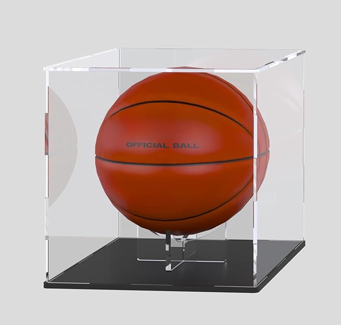 Basketball Stand, 3-Pack Acrylic Ball Stand for Display, Clear Storage Holder for Football Basketball Soccer Volleyball Rugby