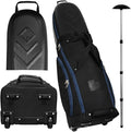 CaddyDaddy Enforcer Golf Travel Bag Crush Resistant Hard Top Protection, 1 Year Full Replacement Coverage, Durable Thick Nylon, Wheels & Lockable XL Zippers. Case for Transporting Clubs on Airlines