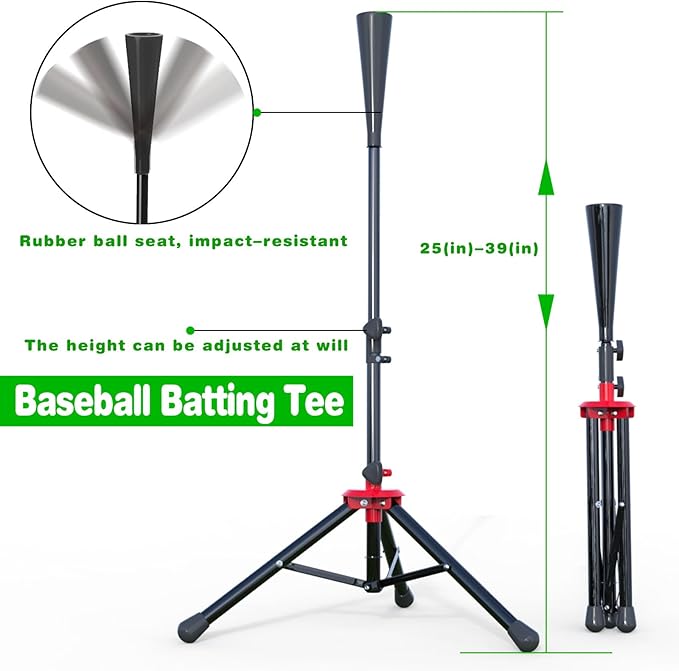 Baseball/Softball 6×6FT Kids Practice Net for Hitting & Pitching,Stable Bow Frame, Batting Tee, Target and Strike Zone for Throwing, Most Suitable for Kids and Teenager