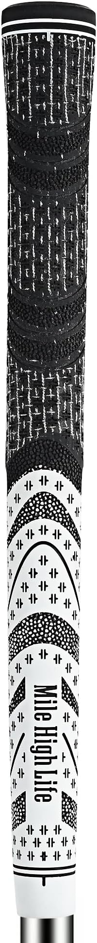 Mile High Life Golf Grips 13 Pack / 3 Pack - All-Weather Soft Rubber Golf Club Grips - High Shock Absorption, Enhanced Traction - Standard, Midsize & Jumbo Size (Core 0.58"-0.61")