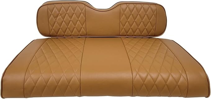 Huskey Parts Company Premium Golf Cart Front Seat Cover Brown for Club Car Precedent/Tempo, Staple On