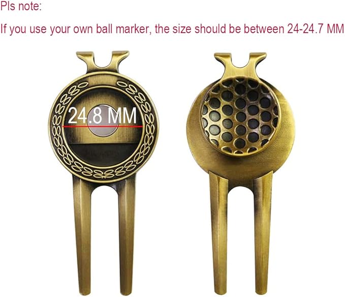 Golf Divot Repair Tool with Golf Club Skull Ball Marker Golf Gift for Golfer (Club)