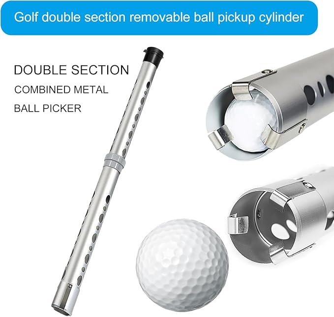 Golfs Balls Retrievers, Aluminum Alloy Pickers Upper Tube, Golfs Balls Shagger Grabber Golfs Balls Collector Pickup Tool
