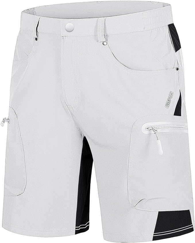 TACVASEN Men's Hiking Cargo Shorts 10" with Zipper Pockets Quick Dry Casual Stretch Golf Work Short Outdoor Summer