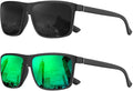 KALIYADI Polarized Sunglasses for Men and Women, Mens Sun Glasses with UV Protection for Driving Fishing Golf (3 Packs)
