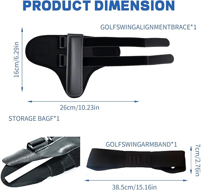 Golf Wrist Training Aid, 2 Pack Golf Swing Band and Golf Wrist Correction Trainer, Golf Grip Trainer for Beginners Arm Posture Correcting