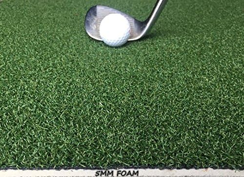 Golf Mat 6' x 12' Pro Residential Practice Golf Turf Mats with 5mm Foam Pad