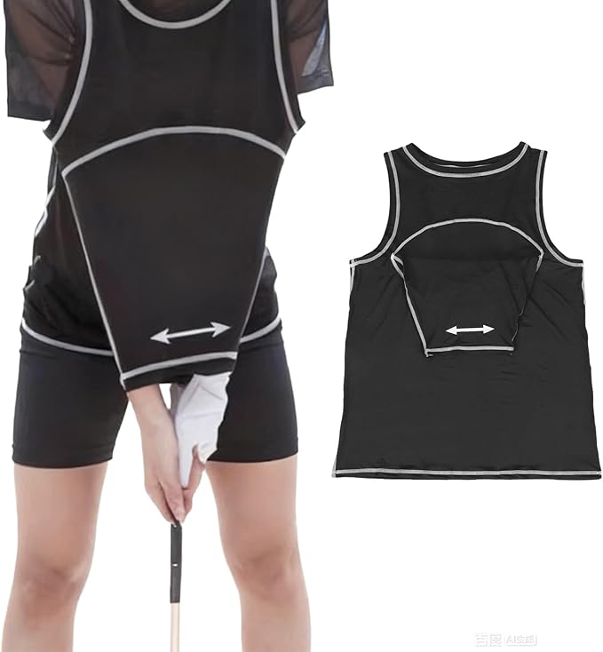 Club Swing Training Vest, Golf Posture Shirt with Swing Training Aid Blue S Lightweight for Outdoor Golf Practice Arm Body Alignment