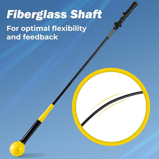 Tangkula Golf Swing Trainer, 47"/40"/31.5" Warm-Up Golf Practice Training Aid with Weighted Head for Grip, Rhythm, Flexibility, Balance, Tempo & Strength, Indoor Outdoor Golf Swing Corrector