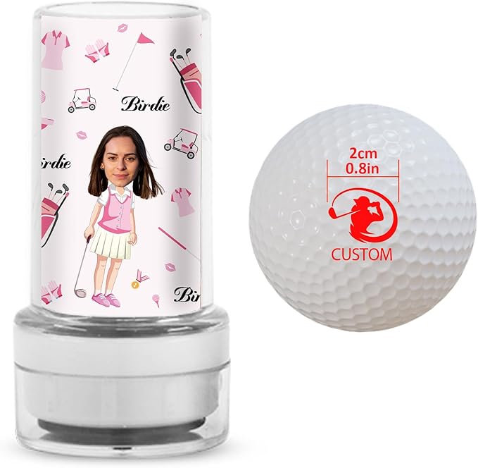 Custom Golf Ball Stamps Personalized Self-Ink Long Lasting Golf Ball Markers Customizable Funny Case Icon Sticker Golf Ball Stamper