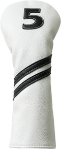 Golf Club Covers,4pcs or 1pc Golf Headcovers for Woods and Driver Fairway Hybrids Women Men - Premium PU Leather with Interchangeable Tags & Magnetic Blade and Mallet Putter Covers