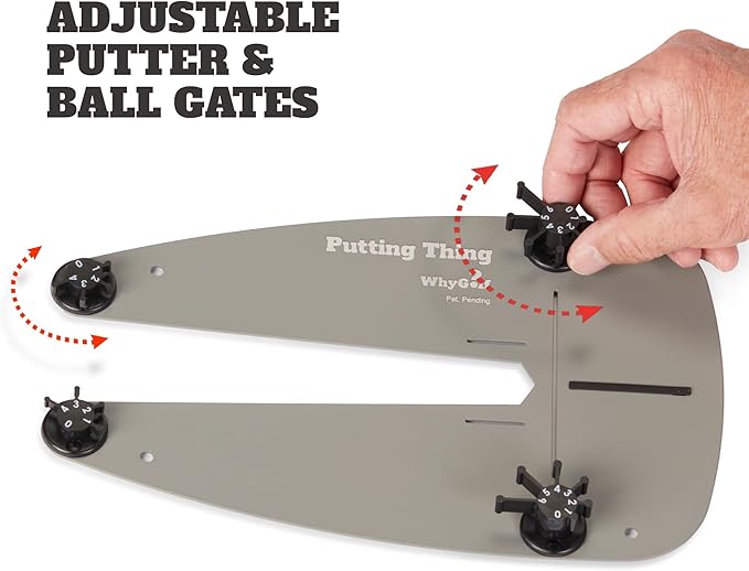WHYGOLF Putting System & Putting Thing – Golf Training Aid for Stroke, Accuracy & Green Reading – Adjustable Putting Gates for Home & Green Practice – Putter Teaching Tool for Better Control