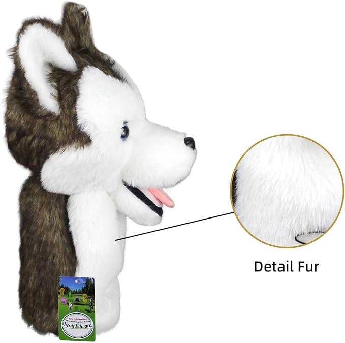 Scott Edward Golf Club Cover Fit Well for Driver or Fairway Wood Golf Club, Funny Cute Animal Design Soft Functional Golf Headcover Stylish Protection for Your Clubs for Men and Women