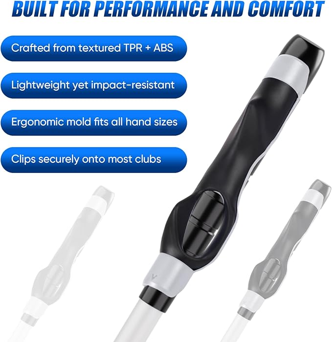 Golf Grip Trainer for Right & Left Hand, Swing Training Aid for Correct Hand Position, Anti-Slip Golf Grip Attachment, Muscle Memory Golf Practice Tool for Beginners & Pros