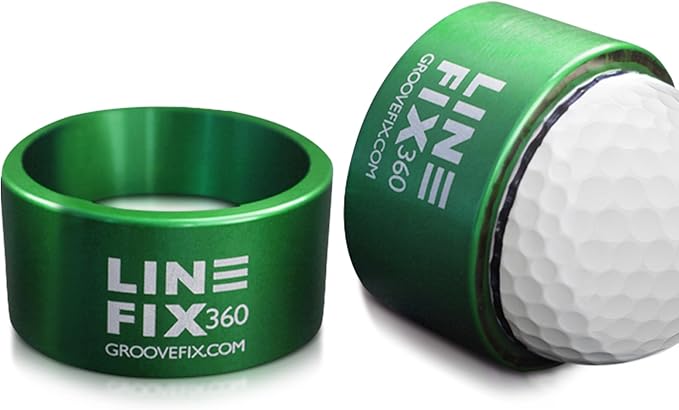 LineFix360 (Green) Golf Ball Alignment Marker – Precision 360° Line Tool for Enhanced Putting Accuracy
