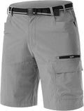 TACVASEN Men's Summer Outdoor Shorts Quick Dry Cargo Casual Work Hiking Shorts (NO Belt)