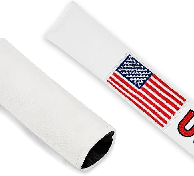 Golf Alignment Stick Cover Premium Leather Perfect Cover for Alignment Sticks Classic Blank Direction Rod Design Alignment Sticks Holder Golf Club Protector.