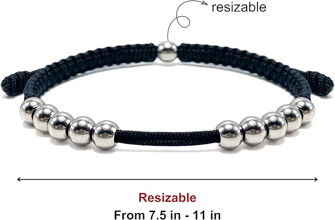 LAMIBEE Golf Stainless Steel 10 Beads Score Counter Bracelet, Golf Stroke Count Bracelet, Resizable and Easy to Adjust Golf Round Scoring Tracker, Durable and Stylish Golf Accessory