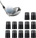 Golf Club Ferrules, Black .370 Golf Iron Ferrules with Double Chrome Rings for Taper Head Iron and Wedge Shafts