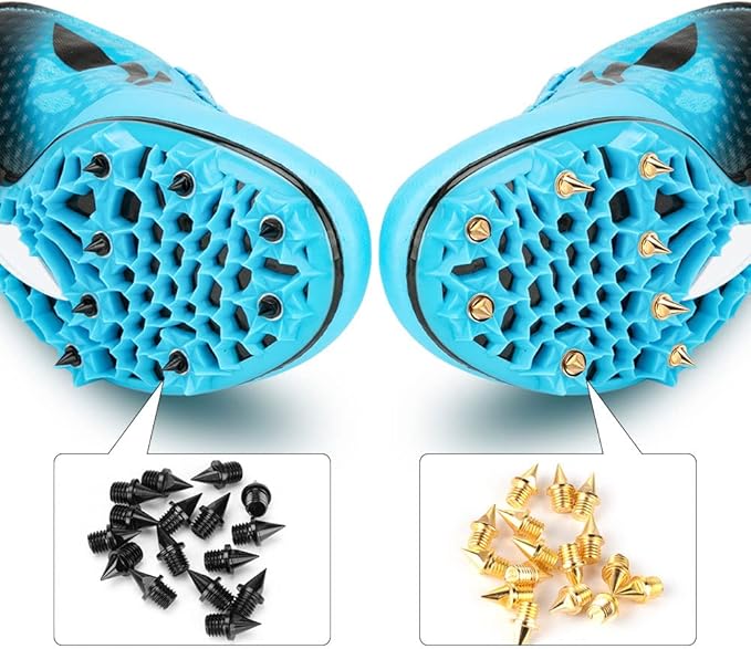 1/4 Inch Carbon Steel Track Spikes, 32 Pieces Lighter Weight Spikes Track Shoes, Each Nail Weighs Only 0.47 Grams, Used for Track and Field Sprinting or Cross Country