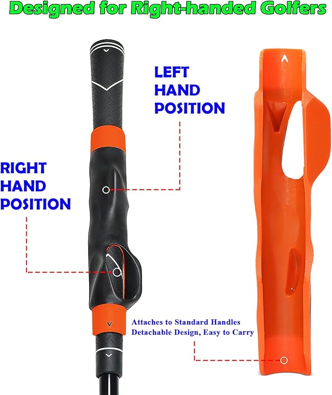2 Pcs Golf Grip Trainer, Lightweight Golf Training Aid to Help Train Correct Hand Position, Right Hand Golf Swing Trainer