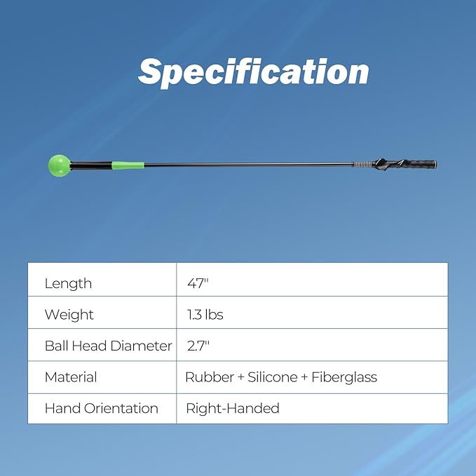 Tangkula Golf Swing Trainer, 47"/40"/31.5" Warm-Up Golf Practice Training Aid with Weighted Head for Grip, Rhythm, Flexibility, Balance, Tempo & Strength, Indoor Outdoor Golf Swing Corrector