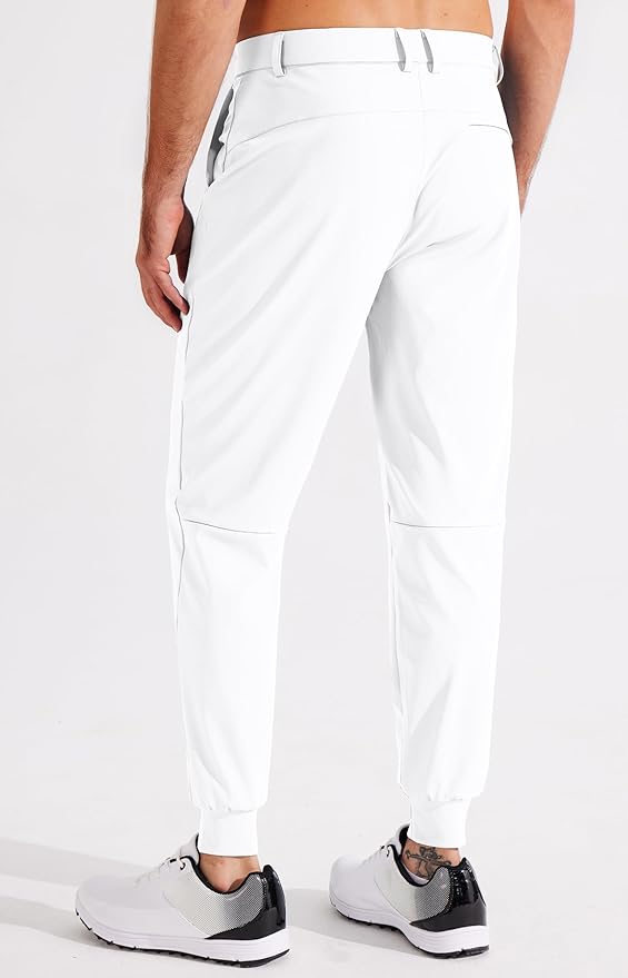 Libin Men's Golf Pants Joggers Lightweight 3 Pockets Slim Fit Soft Stretchy Tapered Work Dress Athletic