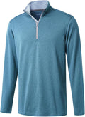 M MAELREG Quarter Zip Golf Pullover Men Dry Fit Long Sleeve Performance Wicking Mock Neck 1/4 Zip Pullover Mens Sweatshirt