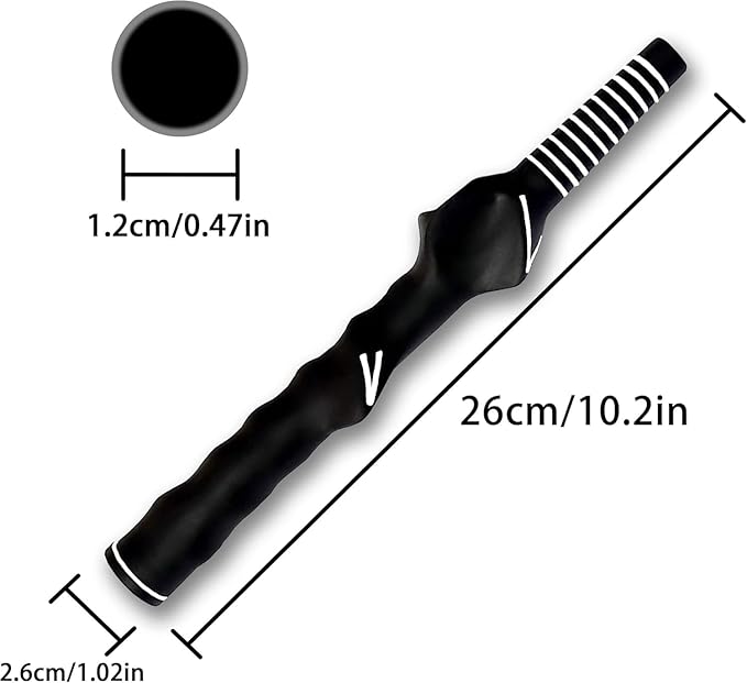 1Pcs Golf Grip Trainer for Improving Hand Positioning | Lightweight Golf Swing Trainer | Molded Anti-Slip Wrist Trainer | Black | Right Hand / Left Hand |