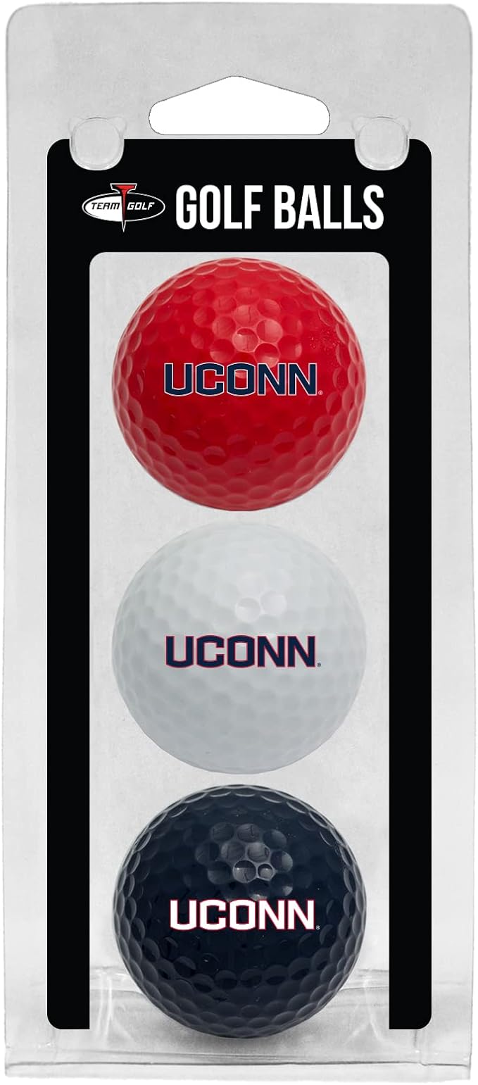 Team Golf NCAA Regulation Size Golf Balls, 3 Pack, Full Color Durable Team Imprint