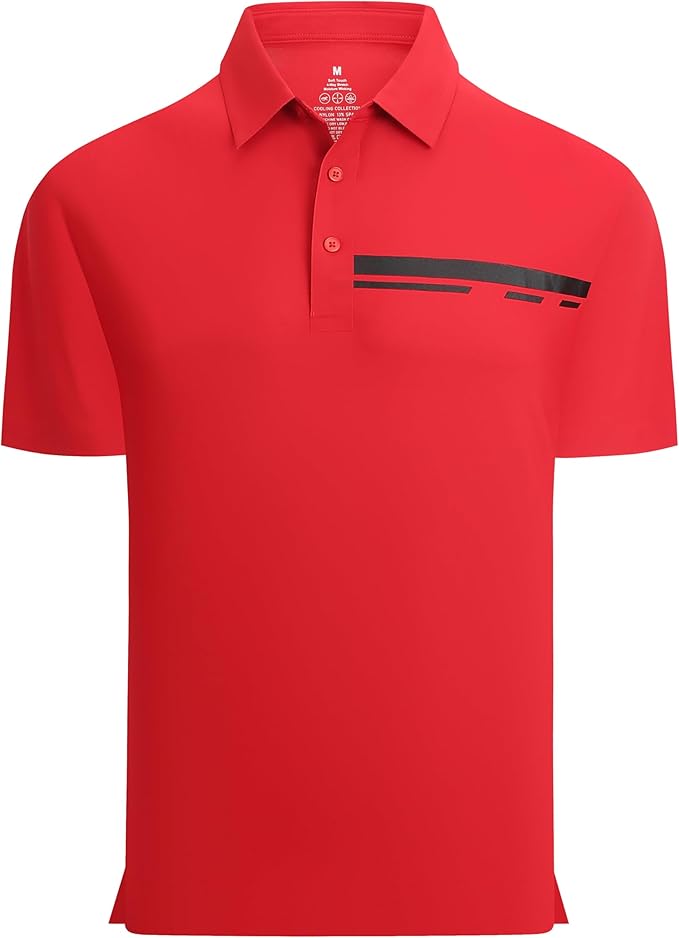 Alex Vando Mens Golf Shirt Moisture Wicking Performance & Polished Style Polo Shirts for Men
