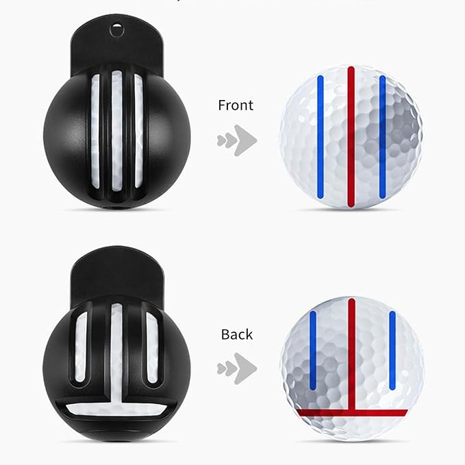 Golfball Line Marker with Pen Waterproofs Lines Marker Tool Putt Alignment Putt Positioning Marker Easy to Use