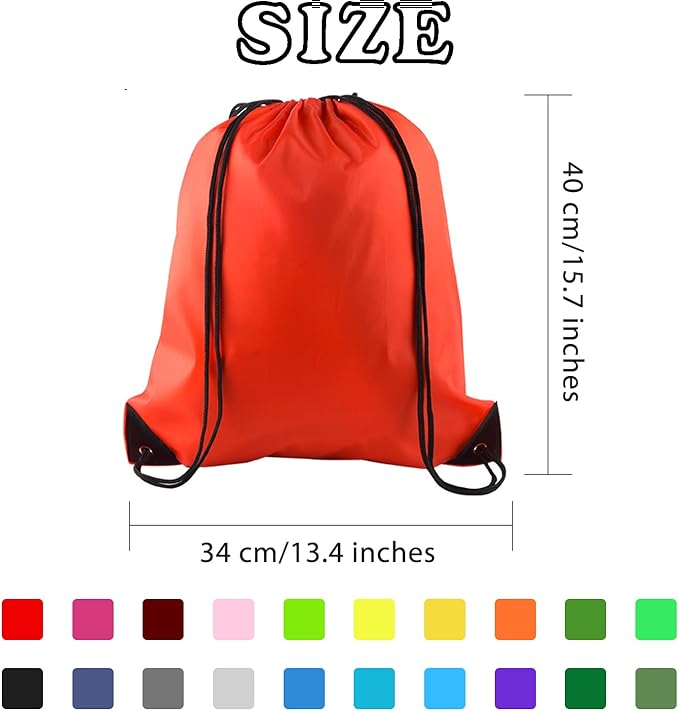 KUUQA 80Pcs Colorful Drawstring Backpack Bag Sack Drawstring Bags Bulk String Bags Storage Bags for Sport Gym Traveling